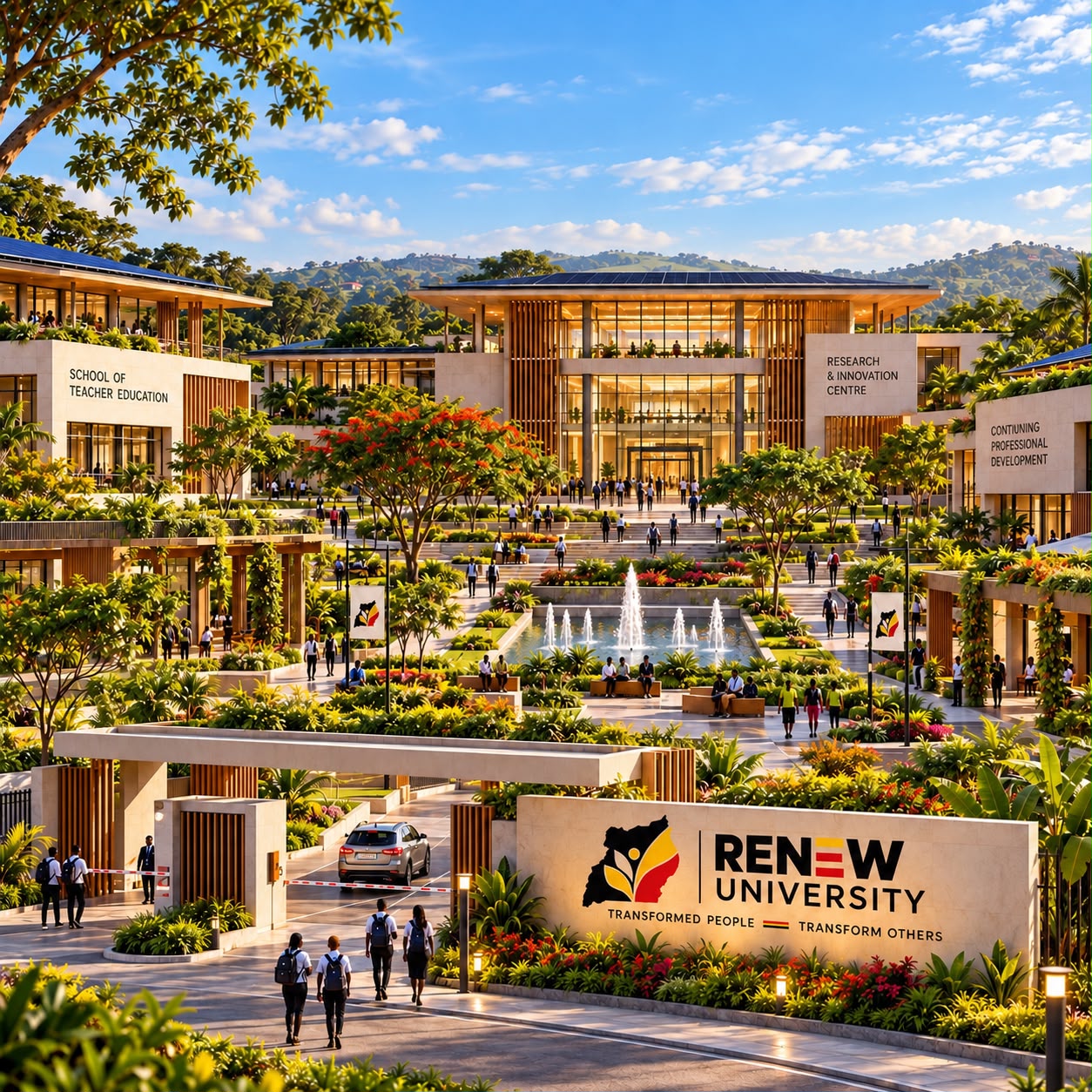 Architectural concept design of the Renew University campus